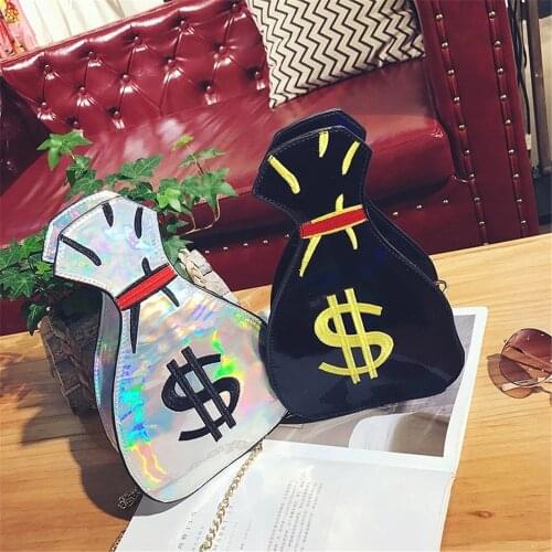 3D Dollar Laser Design Handbags Women Bags Designer Purse Lady Clutch Crossbody Girls Shoulder Messenger