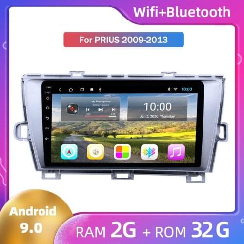 For Toyota Prius 2009 2010 2011 2012 2013 Reversing Image Large Screen Android on Board DVD Navigator Android9 car radio Player