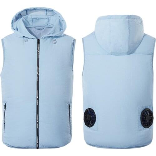Breathable Waistcoat Vest Summer Heatstroke Prevention Vest Jacket Cooling Fan Jackets Air-conditioning Casual Brand Clothing