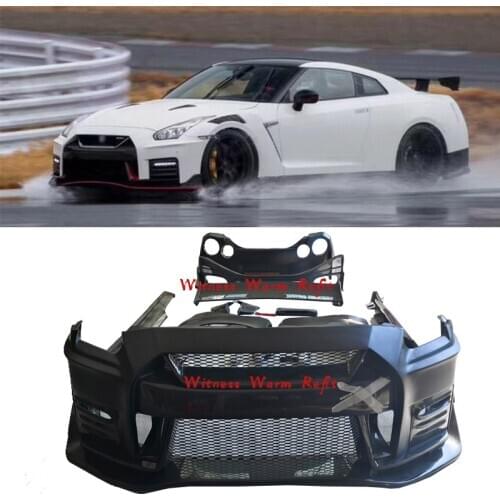 Carbon Fiber FRP Fiberglass Front bumper rear bumper rear wing Fit For Nissan R35 GTR NISMO Style 2th Generation Car Body Kit