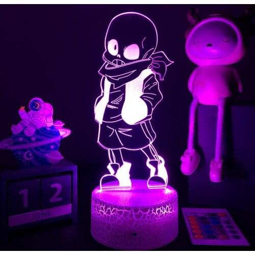 Game Nightlight Undertale Led Night Light Sans Figure Bedside Lamp for Bedroom Decor Child Kids Birthday Gift