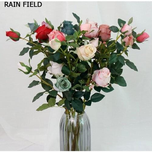 Artificial Flower Simulation Silk Rose Wedding Home Decoration Fake Flower European Rose Fake Flower Exquisite for Crafts