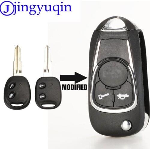 Jingyuqin 2 Buttons Remote Car Key Shell For Chevrolet Epica Folding Flip Key Cover Fob Case
