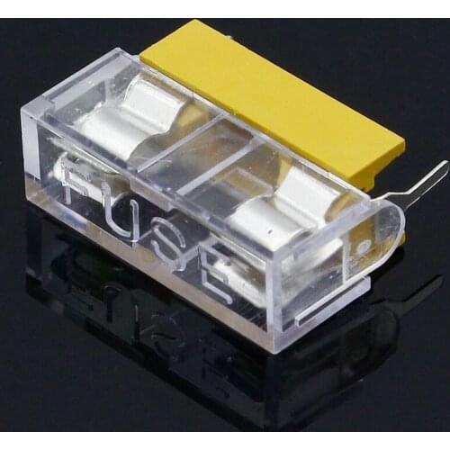 Panel Mount PCB Fuse Holder Case w Cover 5x20mm Free Shipping
