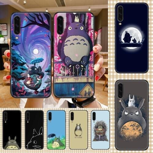 Cute Studio Ghibli Miyazaki Totoro Phone case For Samsung Galaxy A 3 5 7 8 10 20 21 30 40 50 51 70 71 E S 2016 2018 4G black 3D