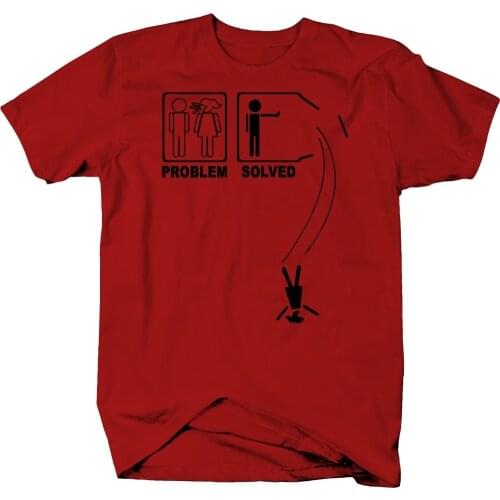 Problem Solved Single Married College Color T-Shirtnew Tops 2019 Print Letters Men Tee Shirt Men T Shirt 100% Cotton Print