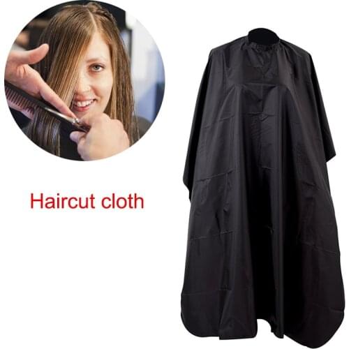 Handmade Black Salon Barbers Cape Gown Hairdressing Hair Cutting Waterproof Gown Cloth SANA889