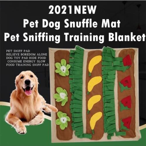 2021NEW Pet Dog Snuffle Mat Pet Sniffing Training Blanket Detachable Fleece Nose Pads Dog Mat Nosework Relieve Stress Puzzle Toy