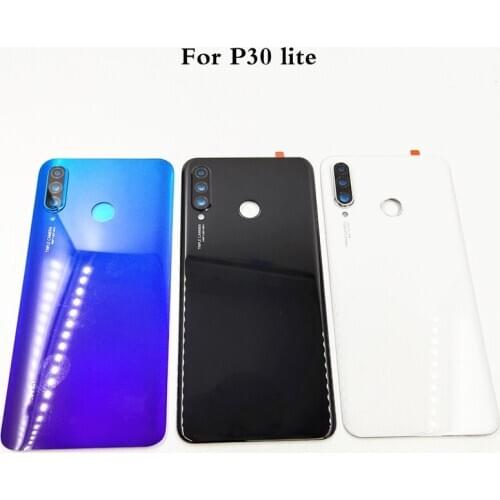 Original Glass Rear Housing Case For Huawei P30 Lite 24MP/48MP Door Replacement Hard Battery Back Cover With Camera Lens