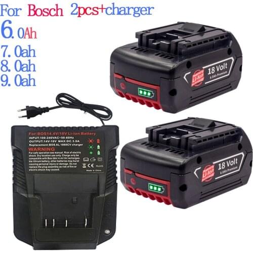 Rechargeable Electric Impact Drill, Lithium Battery Powered Portable Tool, Suitable For Bosch 18V6.0AH Wrench Angle Grinder Mach