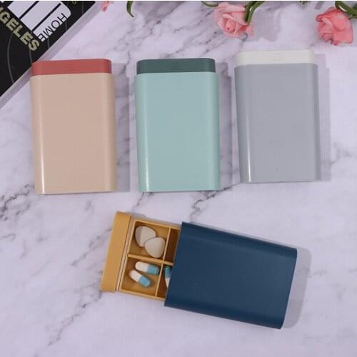Plastic Storage Boxes Portable 3/6 Grids Pill Case Medicine Tablet Dispenser Organizer Pill Box Splitters Pill Storage Organizer