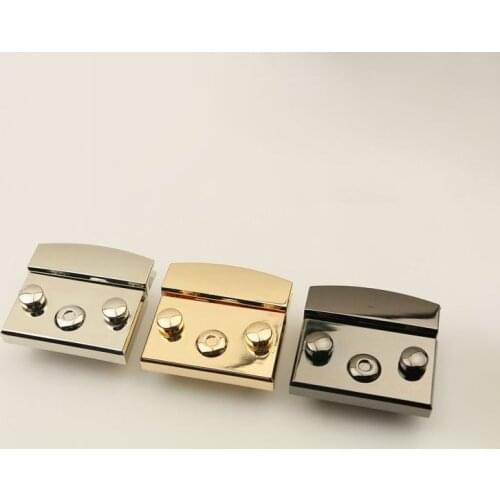 Rectangular Metal Press Push Lock Briefcase Spring Lock Snap Decorative Clasps Closure Leather Craft Diy Bay Hardware Accessory