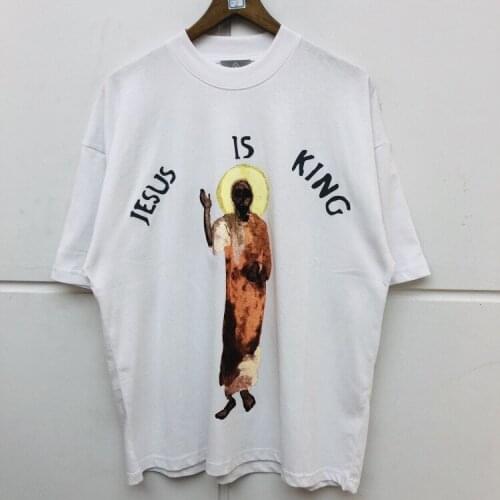 Luxury 2020 Men New Chicago Jesus is King T Shirts T-Shirt Hip Hop Skateboard Street Cotton T-Shirts Tee Top kenye S-XXL #N204