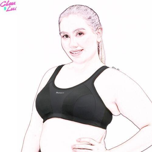 Sports Bra Women Fitness Tops Seamless Yoga Bra Push Up Large Size Sportive Vest Wire Free Stretch Breathable Cotton Brassiere