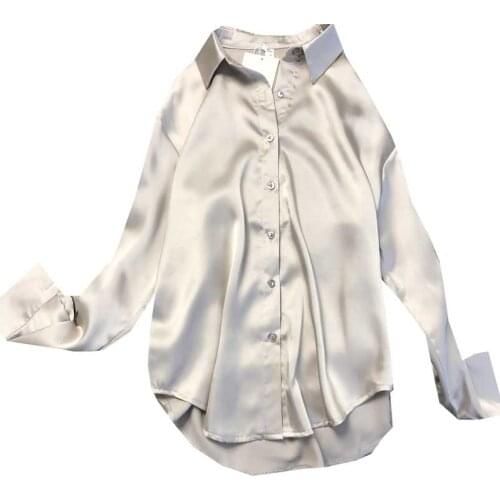 VDFHQJ Womens Satin Shirts
