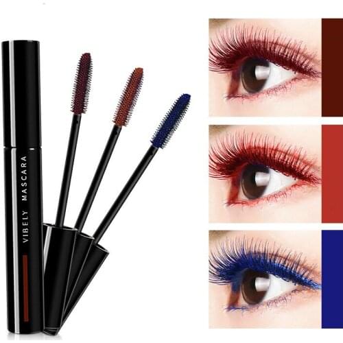 Colorful Mascara Waterproof Long Lasting Curling Mascara Fine Silky Texture High Color Rendering Easy To Dry Eyelash Makeup