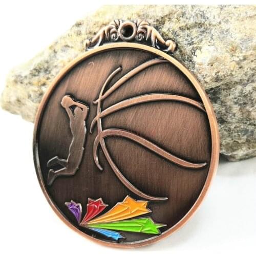 Gold and medal Medal Basketball Metals Ship Gold And Silver Bronze Club Kindergarten Factory Sports Competition 2020