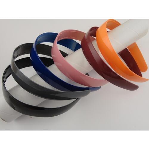 10PCS 2.5cm Dark Colors Shiny Plastic hair headbands teethed hair hoops for women girls sapphire Pink Red orange Gray hairbands
