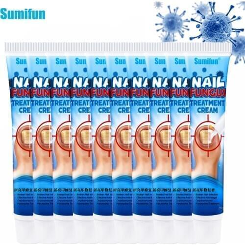 10pcs Sumifun Fungal Nail Treatment Antibacterial Repair Ointment Whitening Toe Anti Infection Nail Repair Cream Nail Care 20g