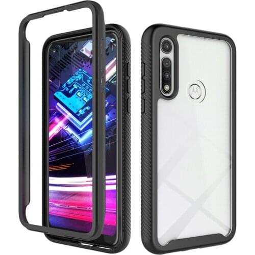 10pcs/lot 360 Full Armor Phone Case Front Frame For Moto G Stylus Fast 5G G8 Power Lite E7 E6S 2020 One Fusion Plus G9 Play