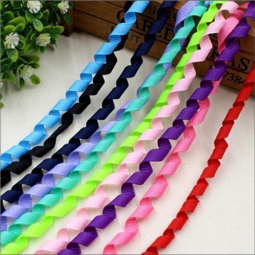 1572929 , Grosgrain Curly Ribbon For Hairpin Headwear Frizzle Ribbons For Crafts 10pcs/lot