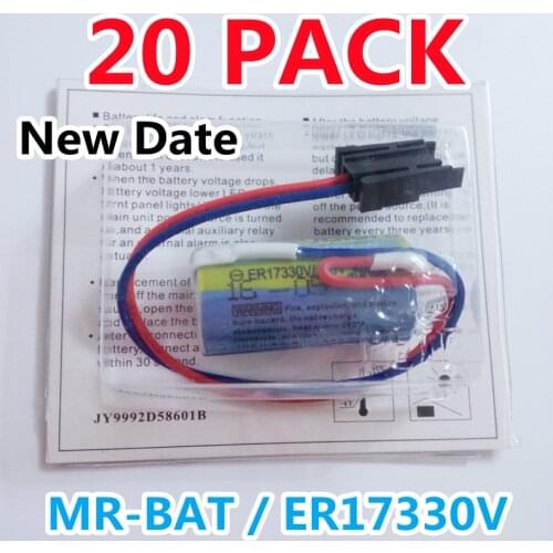 20pcs Original NEW MR-BAT ER17330V ER2/3A 17330 3.6V PLC Battery Batteries Servo MR-BAT PLC Battery free shipping