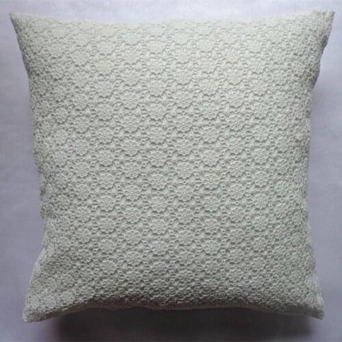 2020 New Fashion Decorative Pillowcase White Flower Embroidery Cushion Cover
