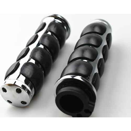 25mm 1" Motorcycle Rubber Hand Grip Handle Bar Handlebar For Harley Sportster XL 883 1200 Touring Dyna Softail Custom