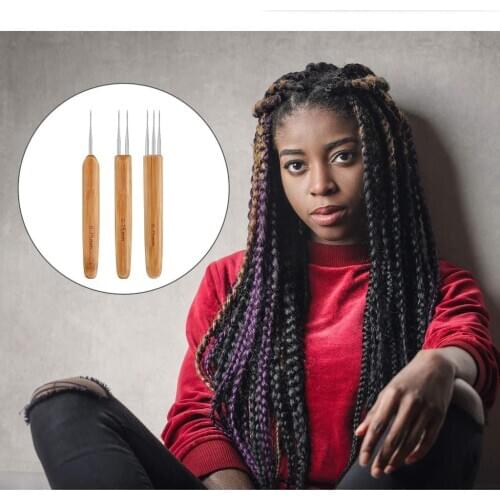 3x Crochet Micro Hook Lock Braids Making Maintaining Tools