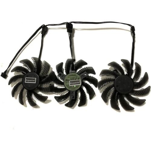 3pcs/Set GPU Cooler Video Fans For GIGABYTE P104-100 GV-NP104D5X-4G Mining Graphics Card As Replacement