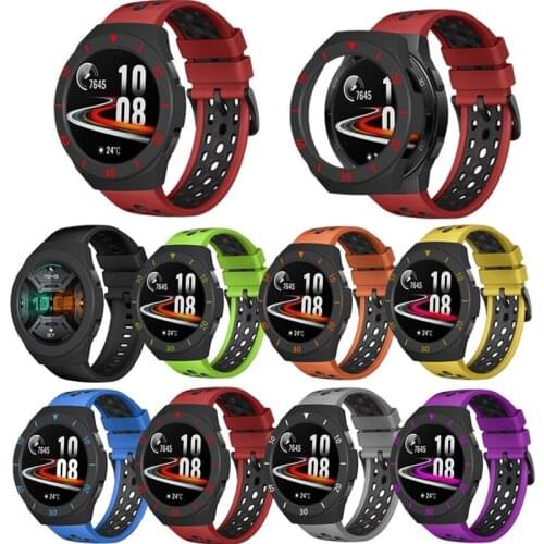 100pcs Colorful Protective Case- Cover for Hua-wei GT2e GT2 e Sport Case- Protector For Hua-wei GT 2e Smart Watch Accessories