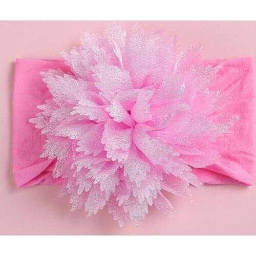 Baby Headband Nylon Chiffon Flower Headbands For Baby Girl Elastic Hair bands For Kids Headwear Gift Baby Girl Hair Accessorie