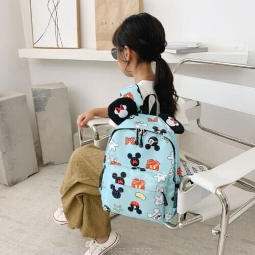 Disney childrens cartoon Minnie Mickey boy and girl backpack student backpack fashion cute school bag