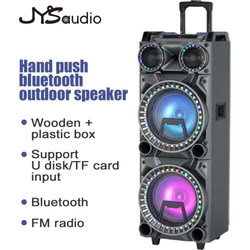 Portable Outdoor Bluetooth Speaker 10 Inch Wireless High Power Mobile Trolley Speaker with Microphone Home Party Speaker