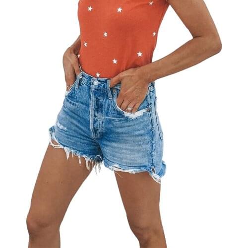 2021 Summer Boyfriend Jeans For Women Fashion High Waist Ripped Female Skinny Sexy Straight Mini Denim Shorts Feminino