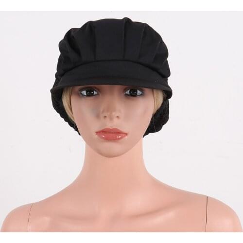 2Pc Halloween Cosplay Chef Hat Adjustable Catering Cooking Cap Mesh Net Beanie Hats Bakery BBQ Grill Restaurant Kitchen Work Hat