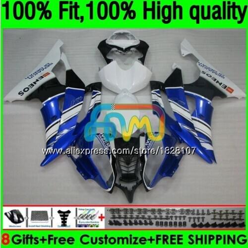 Injection For YAMAHA YZF R 6 YZF 600 YZF-600 YZFR6 06 07 53BS.38 YZF R6 06-07 600CC YZF600 YZF-R6 2006 2007 Blue white Fairing