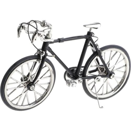 Classic Black Bike with Basket 1:16 Model Toy Collection Xmas Present