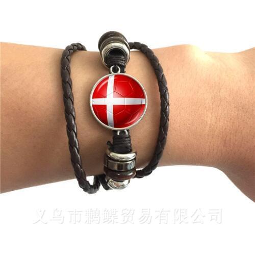 Classic Football Bracelet 2018 World Cups National Flag Panama,Australia,Egypt,Argentina,Russia,Denmark,Poland,Soccer Souvenirs