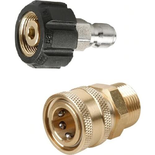 2x Pressure Washer Adapter Quick Connect Kit M22-14 Swivel to 3/8 Quick Connect Telescoping Replacement Lance Cleaner