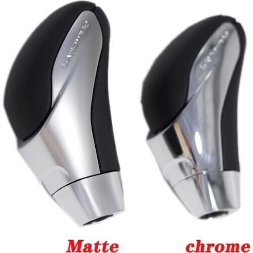 Leather Shift Gear Knob Lever Gaitor Automatic Transmission for hyundai iX35 for Sonata 8 for Sonata New SantaFe veracruz