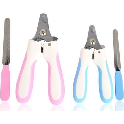 Stainless Steel Dog Nailclippers Scissor Grooming Supplies for Dogs Cats Cutter with Nail Toe File Trimmer Clipper Set Tools