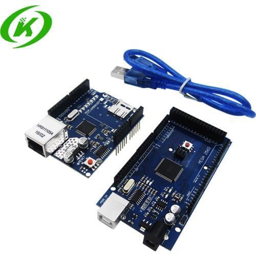 MEGA 2560 R3 ATmega2560 R3 AVR USB board + W5100 USB Cable for 2560 MEGA2560 R3