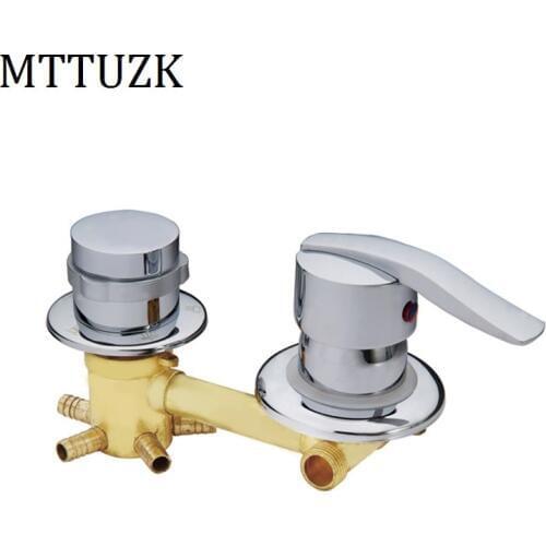 MTTUZK wall mounted 2/3/4/5 Ways water outlet brass shower tap screw or intubation Copper shower cabin shower room mixing valve