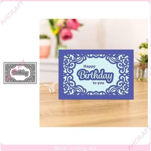 Rectangular Flower Frame Metal Cutting Dies for DIY Scrapbooking Photo Album Decorative Embossing Paper Card Crafts Die 2021