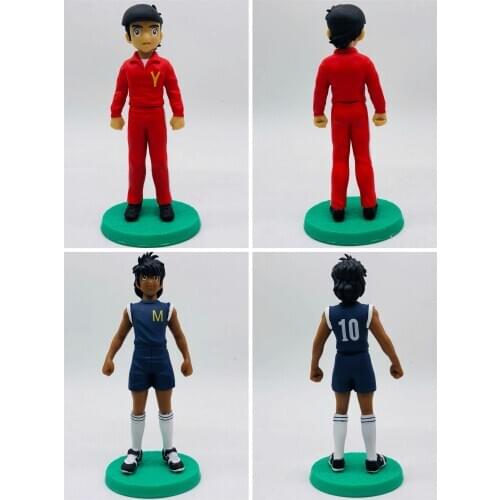 Pvc figure soccer boy model toy red + blue 2pcs/set