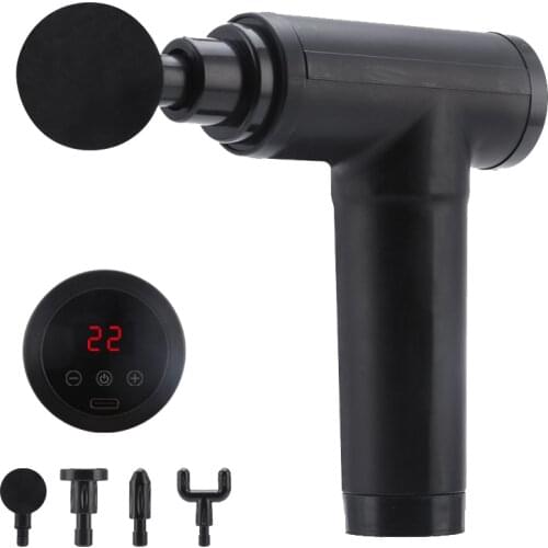 Lcd Display 22 Gears Massage Gun Muscle Relax Therapy Body Relaxation Electric Massager For Fitness Slimming Shaping Pain Relief