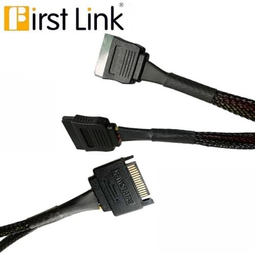 Sata15Pin Power Adapter Cable, SATA 15 Pin Male to SATA 15Pin Female Power Y-Splitter Extension Cable SATA to SATA Connector