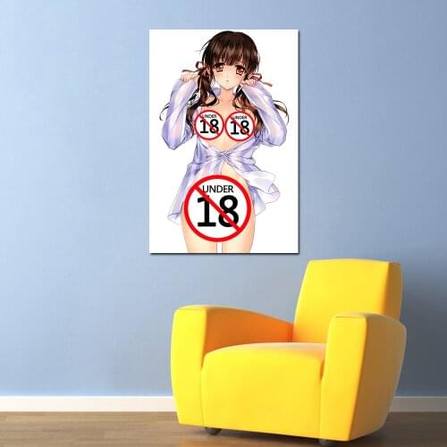 Modern Wall Art Unframed Canvas Painting Cute Girl Wallpaper Anime Posters and Prints For Room Decor