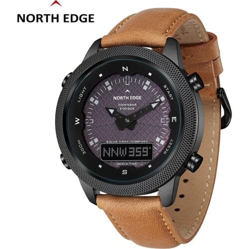 Outdoor sports waterproof solar rechargeable light kinetic watches the compass multi-functional watches for men gold watch